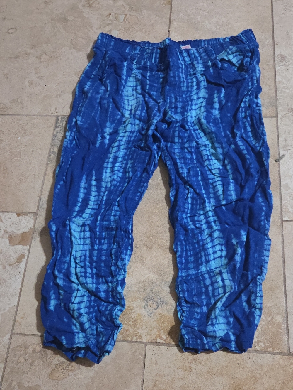 💙 Justice Tie-Dye Blue Capri Lounge Pants – Girls Size 12